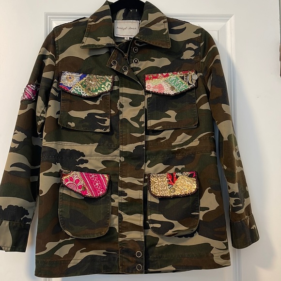 Beautiful Stories XS Army Jacket with Embroidered Detail - Picture 2 of 11
